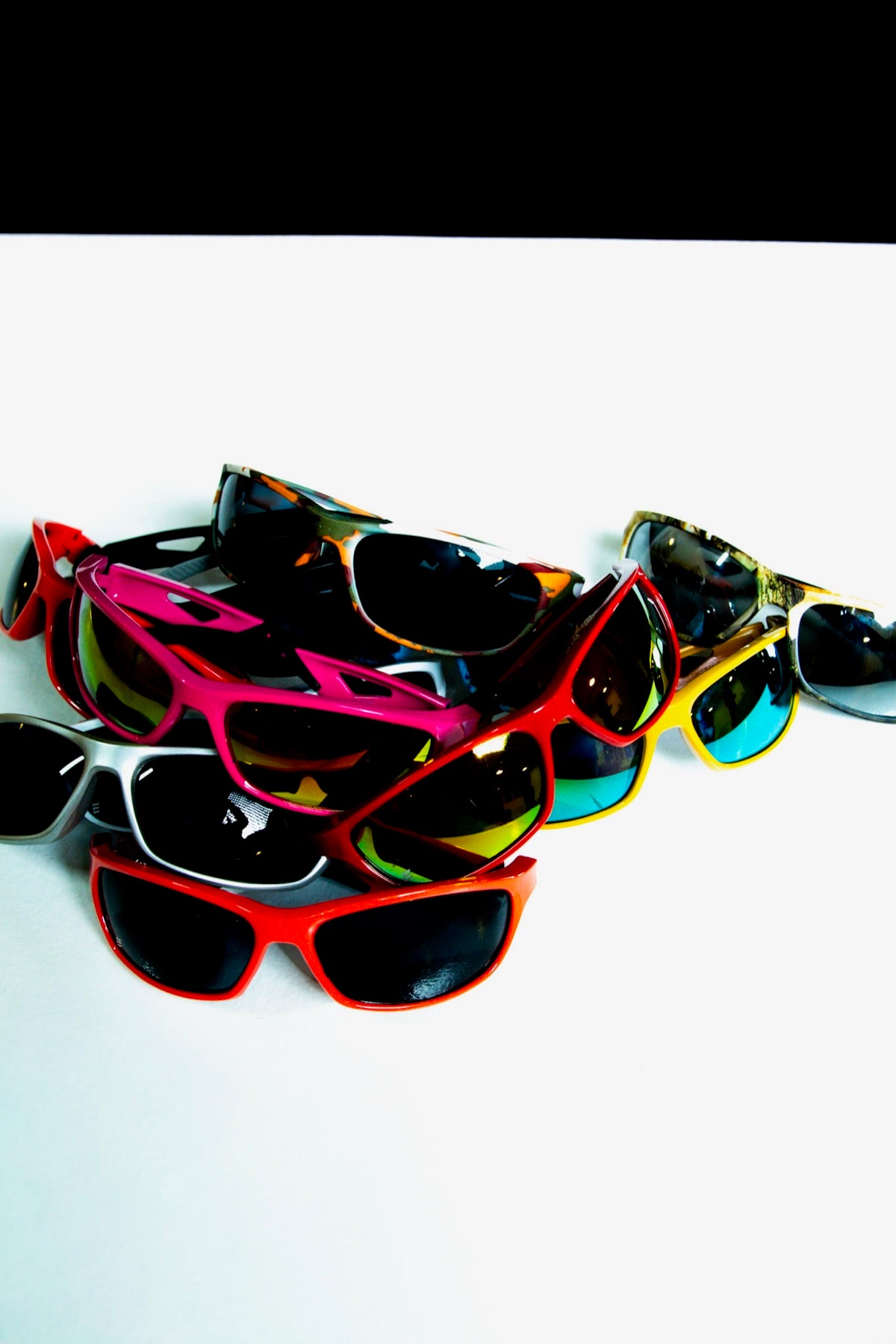 A pile of Edge Movement wraps in every colorway